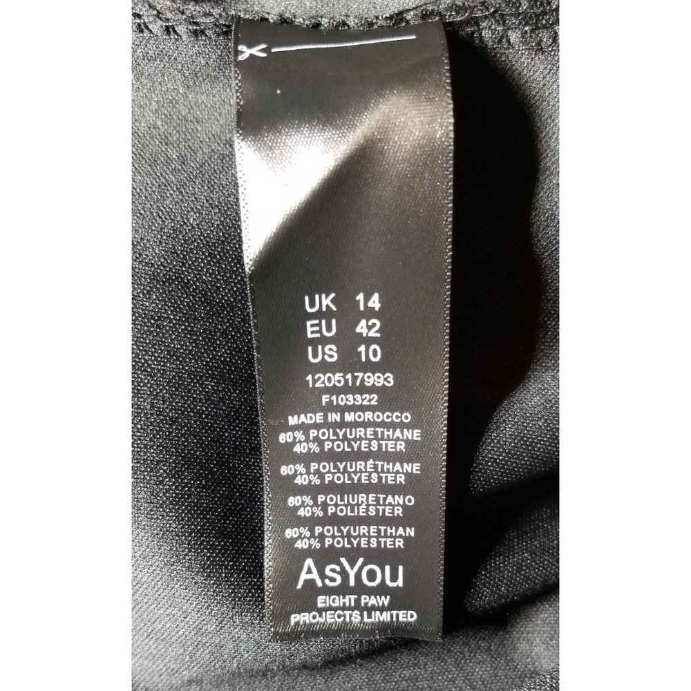 As You Womens Sz 10 Black Faux Leather Strapless Jumpsuit Zippers Biker NWOT - Picture 8 of 10